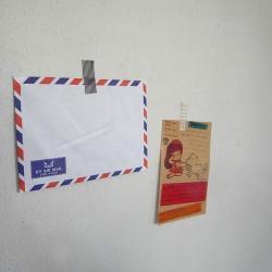 Set of 20 vintage style 16 X 11.5 cm french air mail flat envelope with Airplane graphic inside